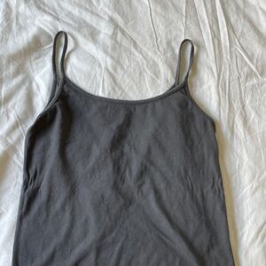 Brandy Melville Gray Fitted Sleeveless tank